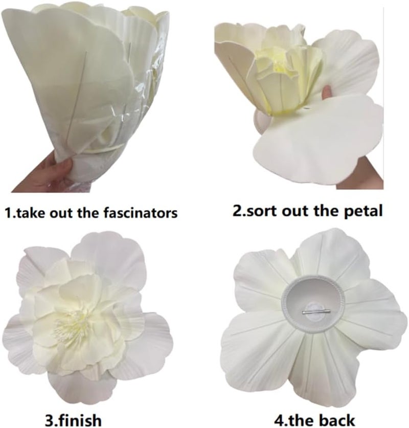 LDFWAY Large Flower Fascinators for Girls Women Tea Party Cocktail Headwear Derby Hats with Headband and Clip for Wedding - Image 5